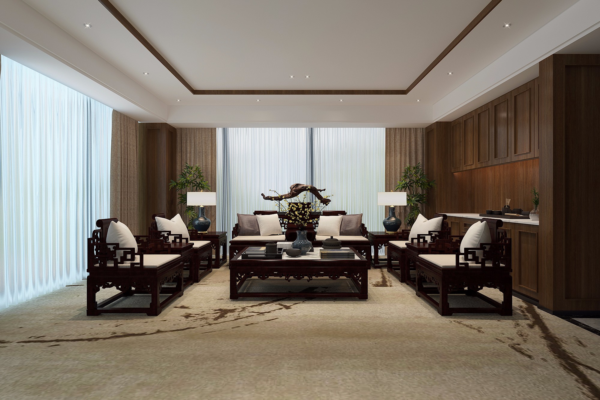 古典大氣老板辦公室裝修設計-第6張圖片-上海古都建筑設計集團