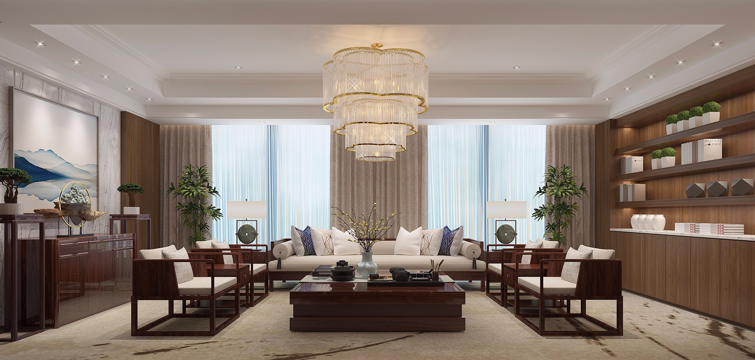 古典大氣老板辦公室裝修設計-第10張圖片-上海古都建筑設計集團