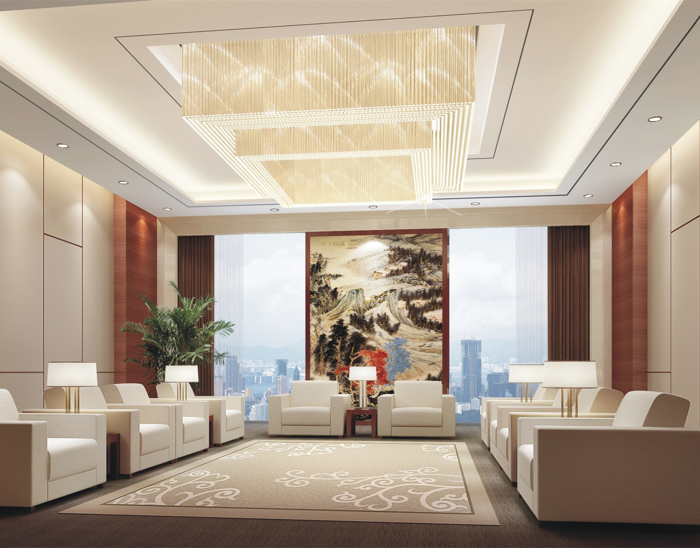 橫琴島辦公室裝修設計-第2張圖片-上海古都建筑設計集團 橫琴島辦公室裝修設計-第2張圖片-上海古都建筑設計集團