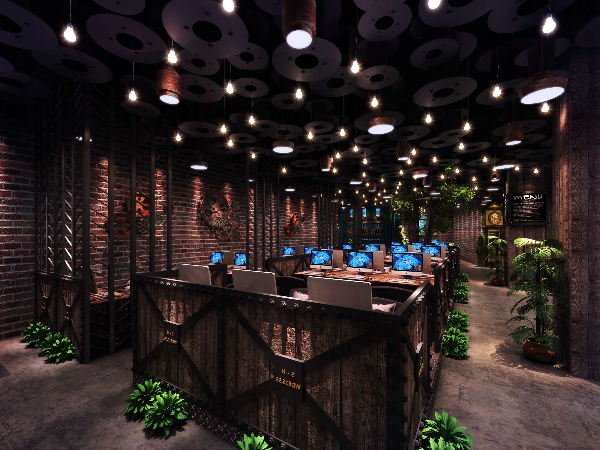 原木復(fù)古風(fēng)格網(wǎng)吧裝修設(shè)計(jì)-第2張圖片-上海古都建筑設(shè)計(jì)集團(tuán) 原木復(fù)古風(fēng)格網(wǎng)吧裝修設(shè)計(jì)-第2張圖片-上海古都建筑設(shè)計(jì)集團(tuán)