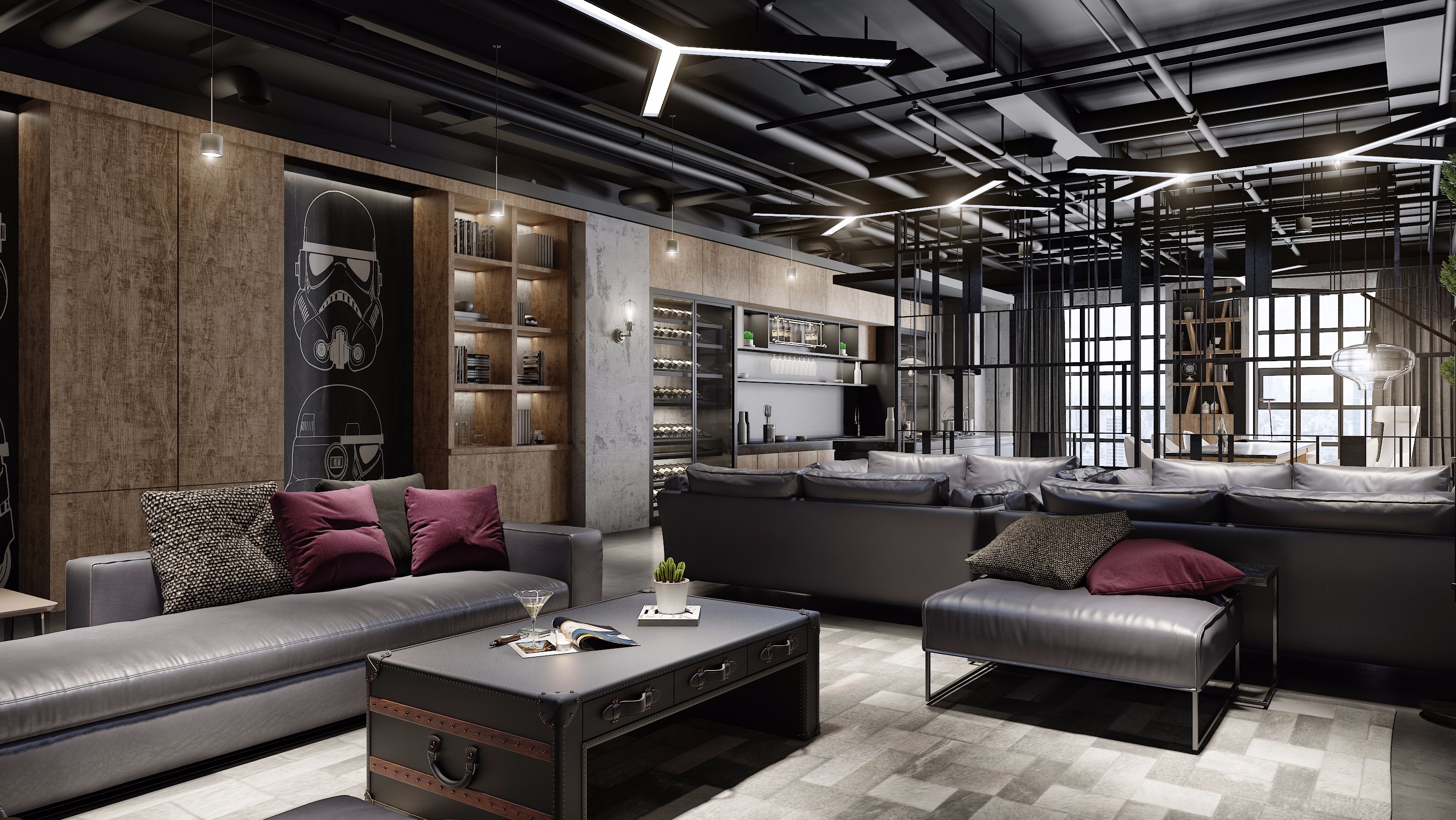 工業(yè)風(fēng)辦公室休閑區(qū)裝修設(shè)計-第3張圖片-上海古都建筑設(shè)計集團 工業(yè)風(fēng)辦公室休閑區(qū)裝修設(shè)計-第3張圖片-上海古都建筑設(shè)計集團